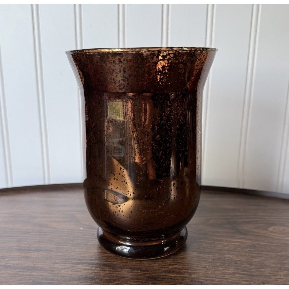 Bronze Mercury‎ Glass Votive Candle Holder 6” x 4”